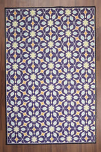 Load image into Gallery viewer, Blue Flowers Traditional 5&#39; x 8&#39;ft Carpet - GS Productions
