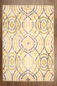 Light Yellow Traditional 5' x 8'ft Carpet - GS Productions