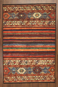 Orange & Grey Traditional 4' x 6'ft Carpet - GS Productions