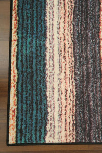 Black & Blue Traditional 3' x 8'ft Carpet - GS Productions