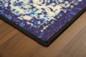 Dark Blue Traditional 3' x 8'ft Carpet - GS Productions