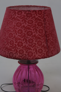 Pink Glass Table Lamp 16" x 24" - GS Productions