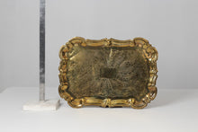 Load image into Gallery viewer, Golden traditional Decorative /serving metal Tray 14&quot; - GS Productions
