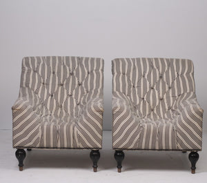 Set of 2 Black & White designer sofa chair 2' x 3.5'ft - GS Productions