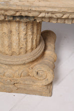 Load image into Gallery viewer, Limestone Roman Bench with columns 3.5&quot;x1.5&quot; - GS Productions
