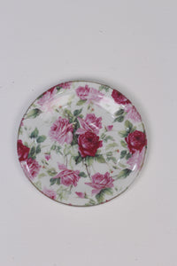 Pink & White floral english Decorative/serving china Plate 6"x6" - GS Productions