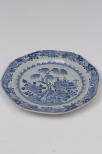 Blue & White antique Decorative china Plate with printed landscape 9"x9" - GS Productions