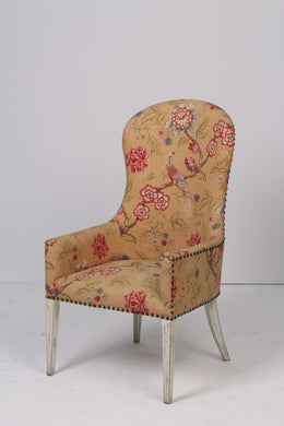 Biscuit,Beige,Yellow & Red Botanical with Bird Sofa Chair 2'x 3.5'ft - GS Productions