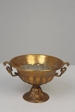Antique Gold Victorian Urns/Planter/Decoration Piece (Metal) 10