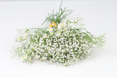 White & Green Artificial Small Flower Bunch 18