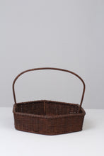 Load image into Gallery viewer, Brown Hexagon Cane Weaved Basket with Handle 12&quot; x 14&quot; - GS Productions
