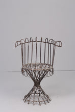Load image into Gallery viewer, Weathered white &amp; brown metal unique chair 1.5&#39; x 3&#39;ft - GS Productions

