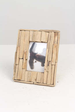 Beige Artisan Crafted Raw Wooden Photo Frame 6
