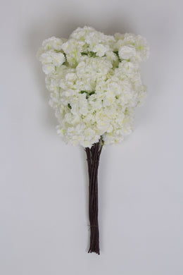 White Bunch Of Artificial Long Flower Stems 12