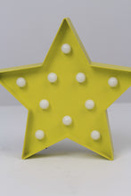 Load image into Gallery viewer, Yellow Star Shaped Decoration Piece with Mini Led Bulb 9&quot; x 10&quot; - GS Productions
