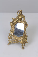 Load image into Gallery viewer, Gold Classic Victorian/Baroque Small Table Mirror in Metal 6&quot; x 9&quot; - GS Productions
