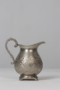 Antique silver traditional metal milk pot 8" x 8" - GS Productions