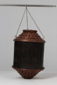 Brown & Black moroccan hanging lamp 18" - GS Productions