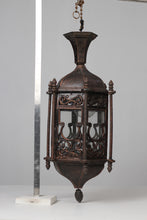 Load image into Gallery viewer, Black n gold antique moroccan hanging light  28&quot; - GS Productions
