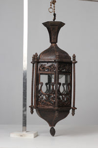 Black n gold antique moroccan hanging light  28" - GS Productions