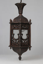 Load image into Gallery viewer, Black n gold antique moroccan hanging light  28&quot; - GS Productions
