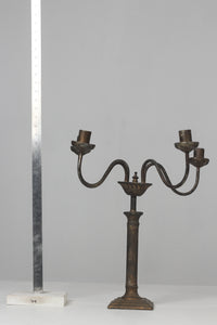 Brown antique wrought iron candle stand - GS Productions