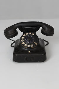 Black Vintage Telephone Pieces 07" x 9" - GS Productions
