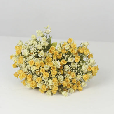 Yellow & Off-white Artificial Decorative Plants - GS Productions