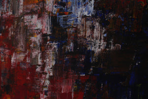 Red & Blue Modern Art Painting 2'x4'ft - GS Productions
