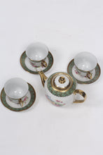 Load image into Gallery viewer, Golden, white, green &amp; Pink china english tea set  03&quot; [8 pieces] - GS Productions
