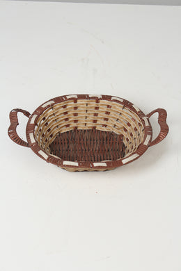 Beige & Brown Cane Fruit Basket 16