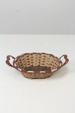 Load image into Gallery viewer, Beige &amp; Brown Cane Fruit Basket 16&quot; x 4&quot; - GS Productions
