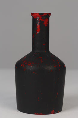 Black & Red old glass bottle 09
