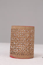 Load image into Gallery viewer, Beige, Biscuit Carved Metal Candle Shade 3&quot; x 5&quot; - GS Productions
