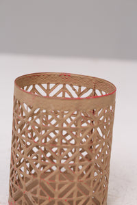 Beige, Biscuit Carved Metal Candle Shade 3" x 5" - GS Productions