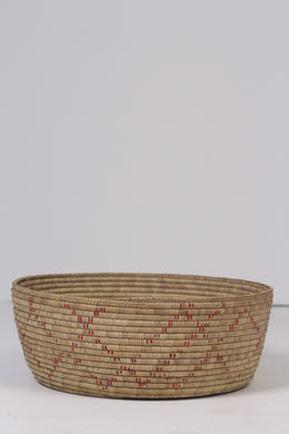 Brown & Red round weaved basket 20