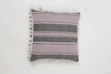 Load image into Gallery viewer, Set of 3 Soft Cushions in Purple &amp; Grey with Pomp Pomp Lace - GS Productions
