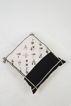 Load image into Gallery viewer, Black &amp; White Soft Cushion Embroidery with Tape Details - GS Productions
