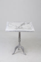 Load image into Gallery viewer, Weathered White Wooden Cafe Table/Hall Table with Fake White Marble Top 2&#39; x 2.5&#39;ft - GS Productions

