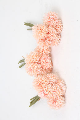 Set of 3 Peach & Pink Imported Artificial Flower Bunch 7