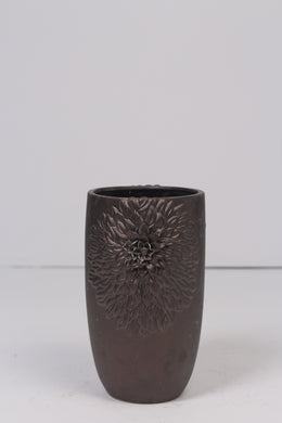 Metallic brown ceramic vase 09