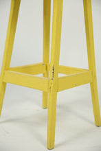 Load image into Gallery viewer, White &amp; yellow wooden bar stool. - GS Productions
