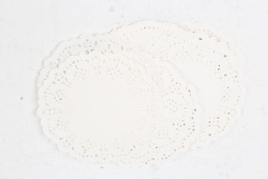 White Round Laser cut Lace Paper Napkin 10