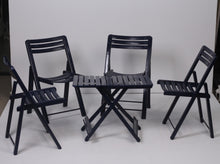 Load image into Gallery viewer, Set of 4 deep Blue outdoor Chairs &amp; Table - GS Productions
