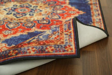 Load image into Gallery viewer, Blue &amp; Orange Traditional 5&#39; x 8&#39;ft Carpet - GS Productions
