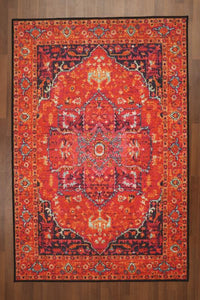Orange Traditional 5' x 8'ft Carpet - GS Productions