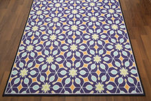 Load image into Gallery viewer, Blue Flowers Traditional 5&#39; x 8&#39;ft Carpet - GS Productions
