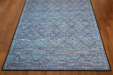 Light Blue Traditional 5' x 8'ft Carpet - GS Productions