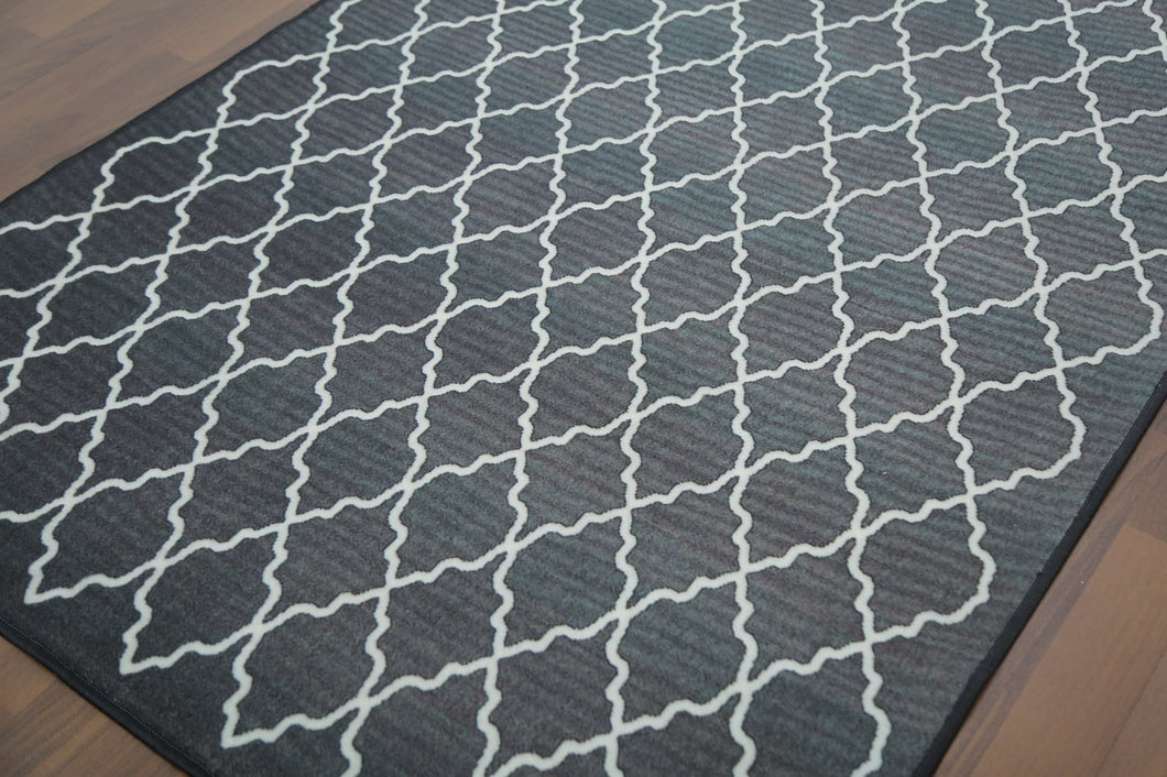 Black & White Traditional 4' x 6'ft Carpet - GS Productions