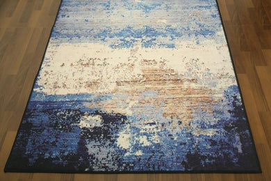 Blue & Brown Traditional 5' x 8'ft Carpet - GS Productions